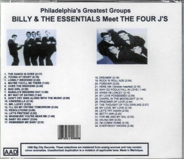 Billy & The Essentials - Meet The Four J's - CD - Image 3