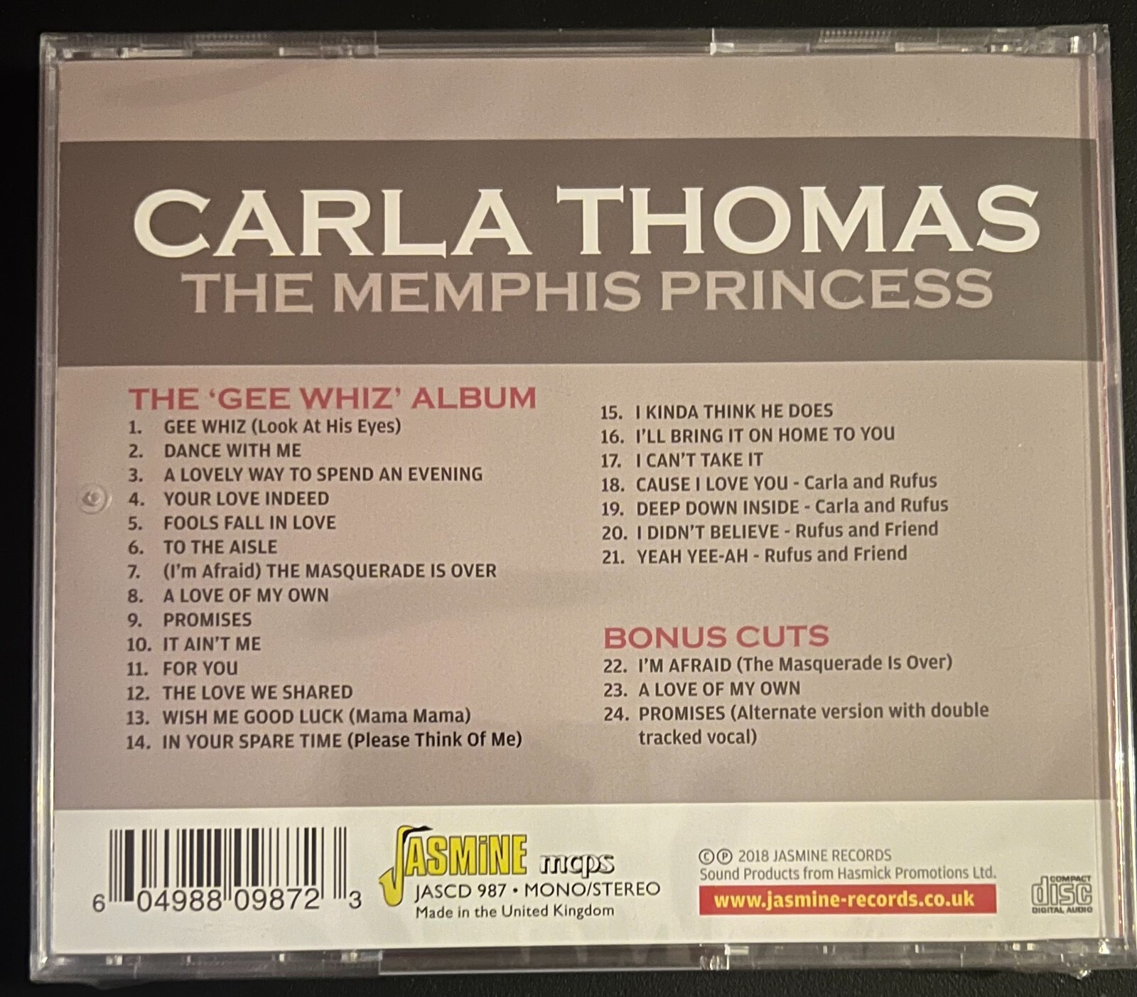 CARLA THOMAS- THE MEMPHIS PRINCESS - CD BRAND NEW - Image 3