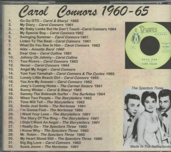 CAROL CONNORS - 1960-65   CD   BRAND NEW - Image 3