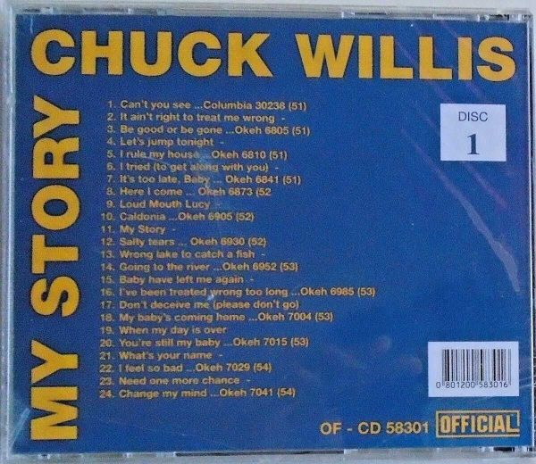 CHUCK WILLIS - CD - My Story - Disc 1 - BRAND NEW - Image 3