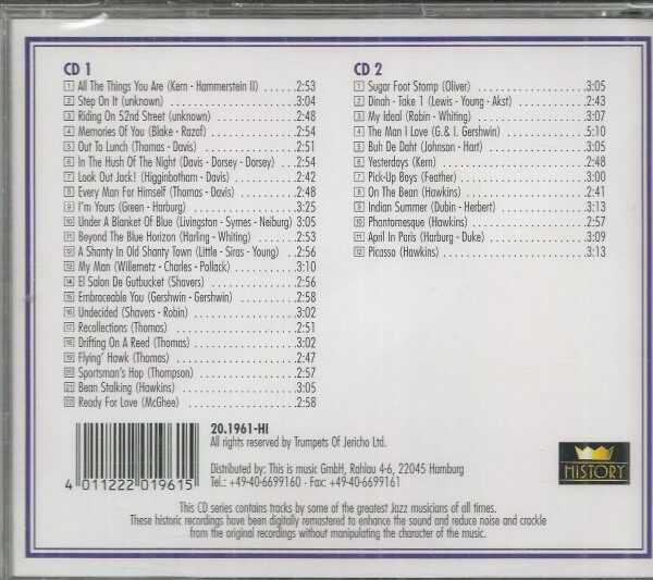 COLEMAN HAWKINS - Bean Stalking - From Swing To Bebop - 2 CDs - BRAND NEW - Image 3
