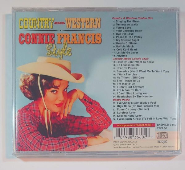 CONNIE FRANCIS - COUNTRY WESTERN CONNIE FRANCIS STYLE  CD BRAND NEW - Image 3