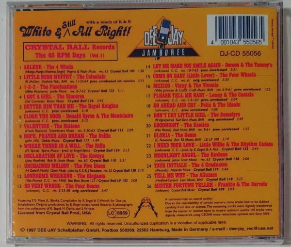 CRYSTAL BALL RECORDS - 45 RPM DAYS  VOL 1   CD   BRAND NEW - Image 3