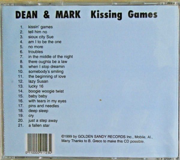 DEAN & MARK - CD - Kissing Games - BRAND NEW - Image 3