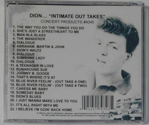 DION - INTIMATE OUT TAKES  CD  BRAND NEW - Image 3