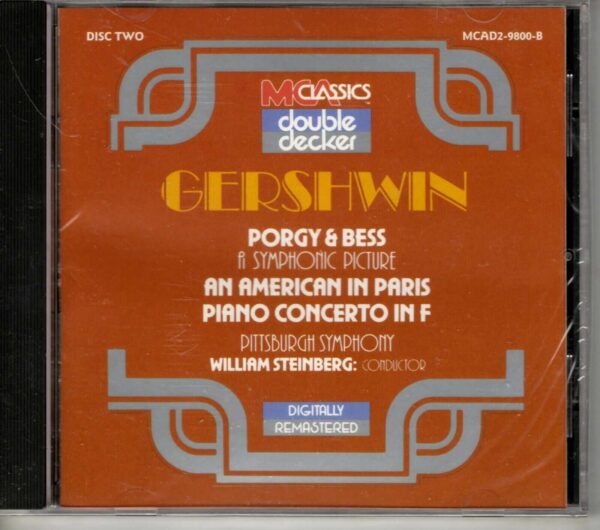 George Gershwin - Porky & Bess/An American In Paris/Piano Concerto In F - CD