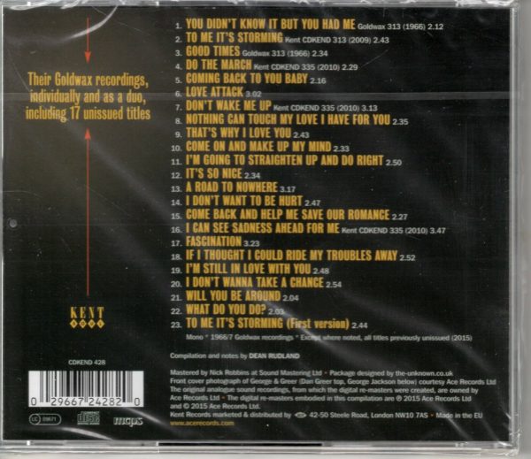 George Jackson & Dan Greer At Goldwax - CD - Brand New - Image 3