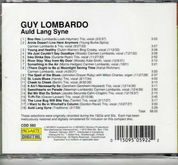 Guy Lombardo - Auld Lang Syne - CD - Brand New - Image 3