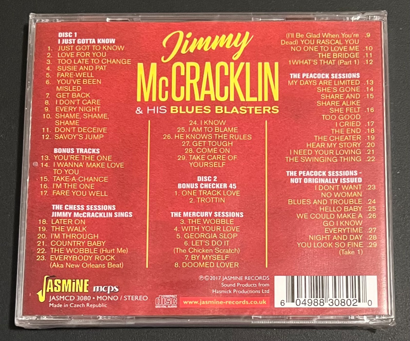 JIMMY MCCRACKLIN & HIS BLUES BLASTERS - HEAR MY STORY - CD BRAND NEW - Image 3