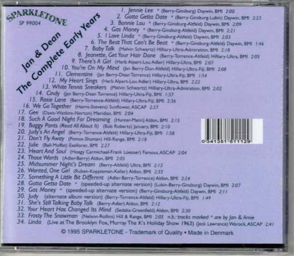 Jan & Dean - Complete Early Years - CD - Brand New - Image 3