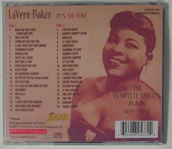 LAVERN BAKER - IT'S SO FINE   CD     BRAND NEW - Image 3