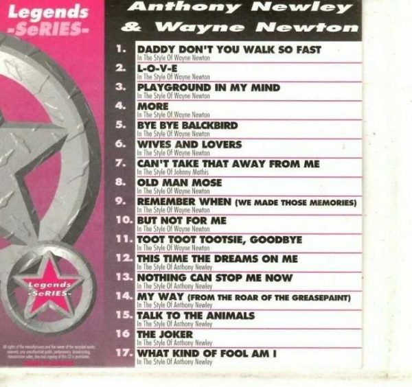 Legends Series Vol 132 - Anthony Newley & Wayne Newton - CD - Image 3