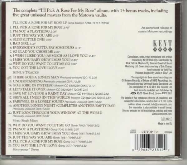 Marv Johnson - I'll Pick a Rose for My Rose - CD - Brand New - Image 3