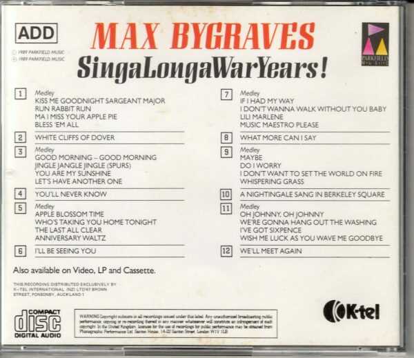 Max By Graves - Sing-a-Long-a War Years! - CD - Image 3
