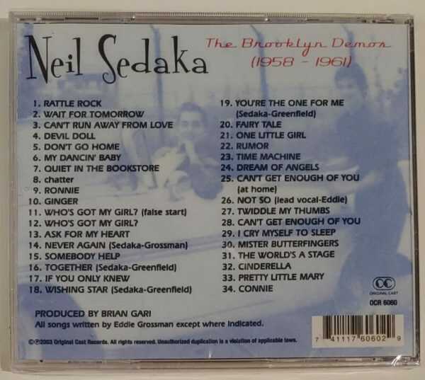 NEIL SEDAKA - BROOKLYN DEMOS  CD     BRAND NEW - Image 3