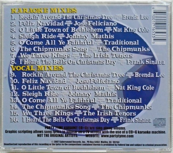 PARTY TYME KARAOKE - CD - Christmas 6 - (On Screen Lyrics) - BRAND NEW - Image 3