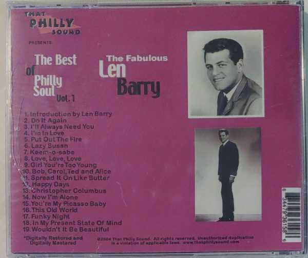 PHILLY SOUND - BEST OF PHILLY SOUL VOL 1  LEN BARRY   CD     BRAND NEW - Image 3