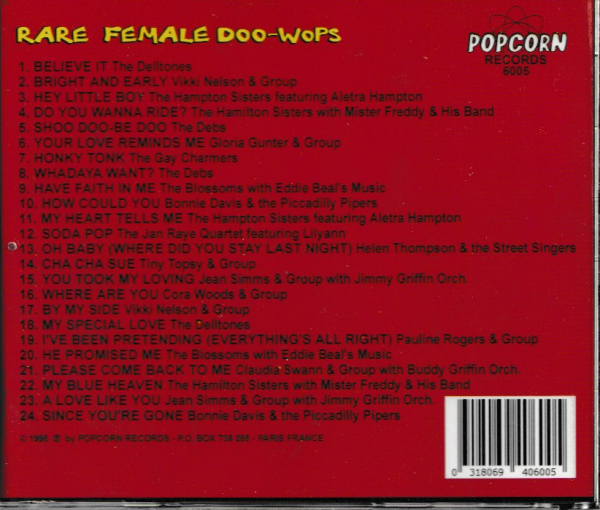 RARE FEMALE DOO WOPS CD - BRAND NEW - Image 3