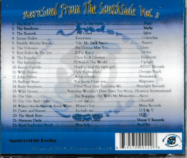 RARE SOUL FROM THE SOUTH SIDE VOL 2 CD - BRAND NEW - Image 3