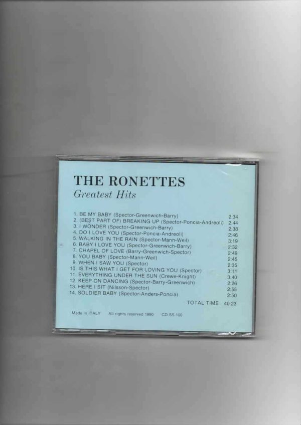 RONETTES - GREATEST HITS BY  MADE IN ITALY- BRAND NEW CD - Image 3