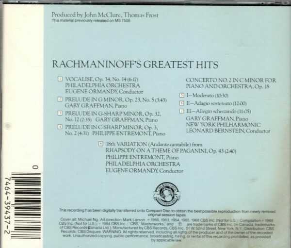 Rachmaninoff's Greatest Hits - CD - Image 3