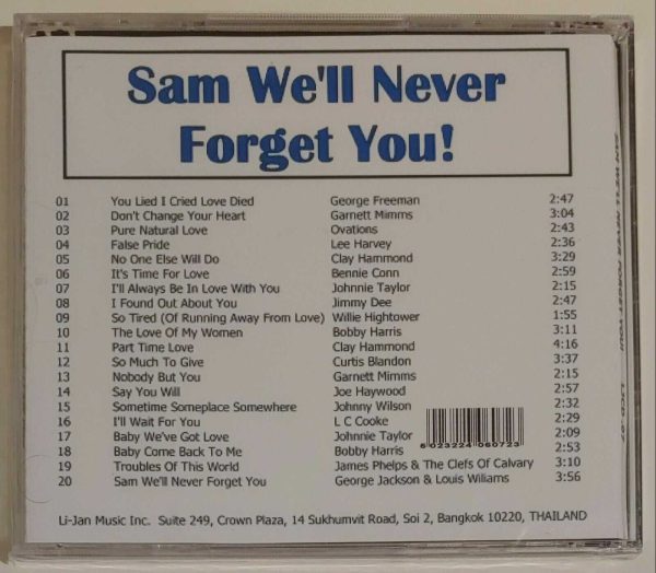 SAM WE'LL NEVER FORGET YOU   CD     BRAND NEW - Image 3