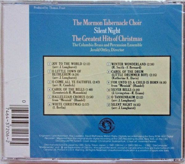 SILENT NIGHT - CD - The Mormon Tabernacle Choir - BRAND NEW - Image 3
