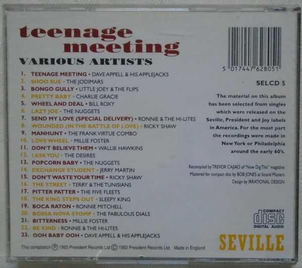 TEENAGE MEETING - A Rock and Roll Recollection-Various Artists - VERY GOOD -  CD - Image 3