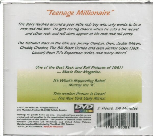 TEENAGE MILLIONAIRE - DVD - Brand New - Image 3