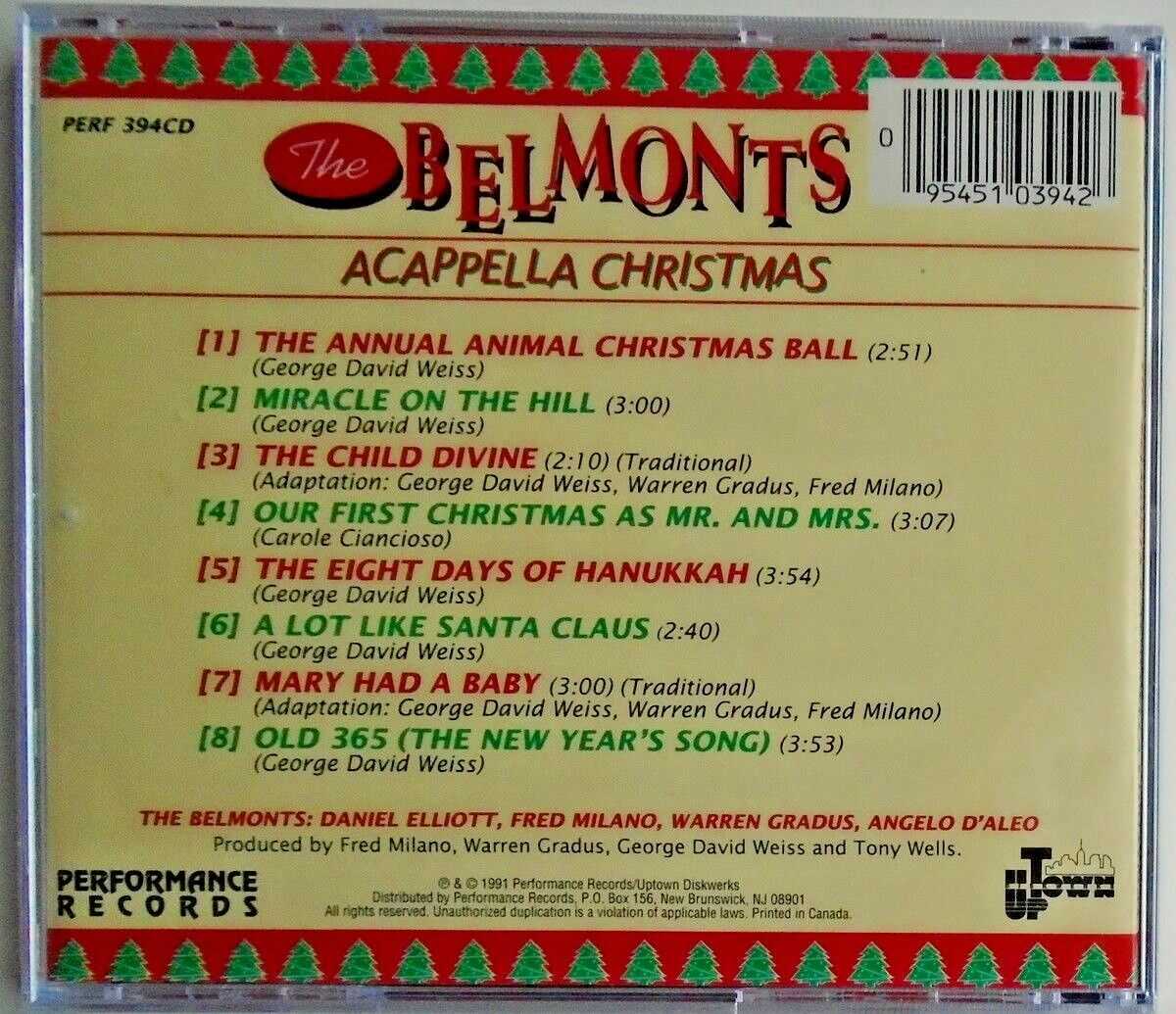 THE BELMONTS - CD - Acappella Christmas - BRAND NEW - Image 3