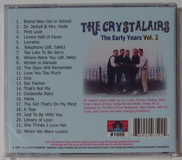 THE CRYSTALAIRS - EARLY YEARS - VOL 2   CD   BRAND NEW - Image 3
