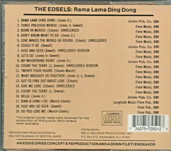 THE EDSELS - CD - Rama Lama Ding Dong - BRAND NEW - Image 3