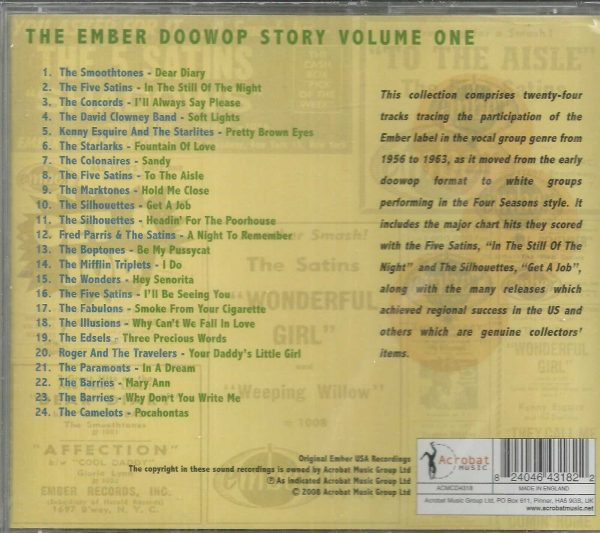 THE EMBER DOOWOP STORY - CD - Vol. 1 -  BRAND NEW - Image 3