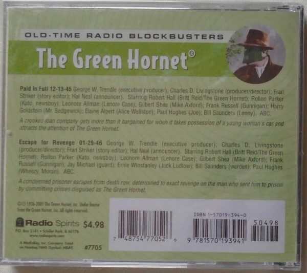 THE GREEN HORNET - Paid In Full - Escape For Revenge - CD - BRAND NEW - Image 3