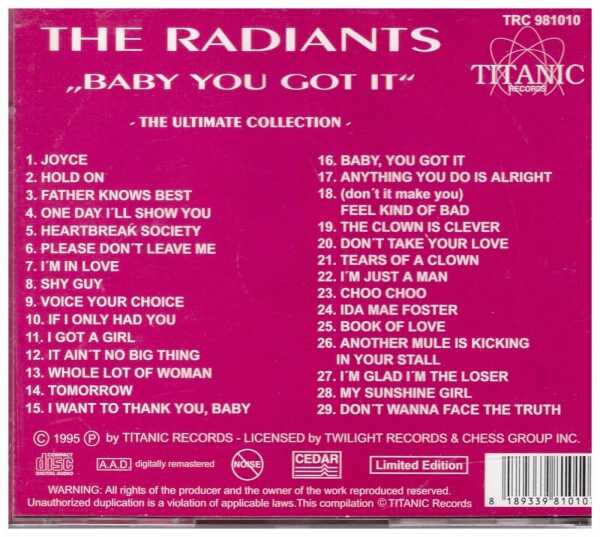 THE RADIANTS - CD - The Ultimate Collection - BRAND NEW - Image 3