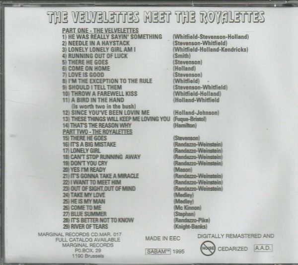 THE VELVELETTES MEET THE ROYALETTES - CD - Brand New - Image 3