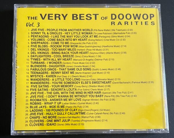 THE VERY BEST OF DOO WOP RARITIES - VOL 3 - CD BRAND NEW - Image 3