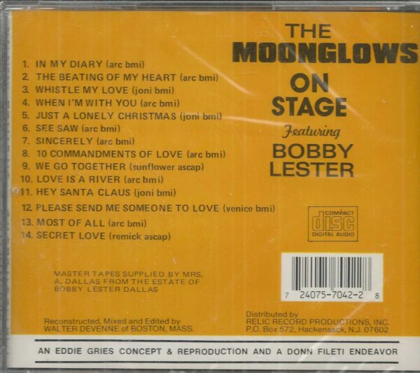 The MOONGLOWS - CD - On Stage - BRAND NEW - Image 3