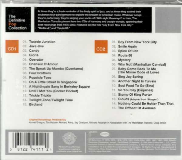 The Manhattan Transfer - The Definitive Pop Collection - CD - Brand New - Image 3
