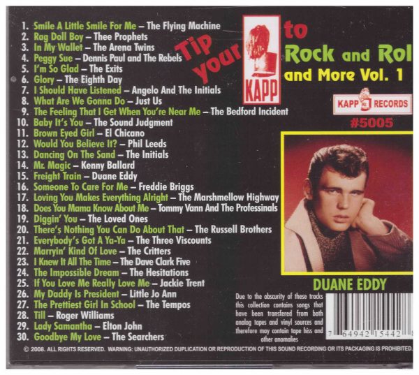Tip Your Kapp to Rock CD - Volume 1     30 Tracks on Kapp Label - Image 3