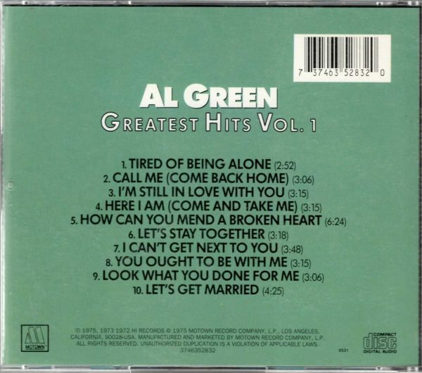 AL Green -  Greatest Hits Vol 1 - CD - Image 3