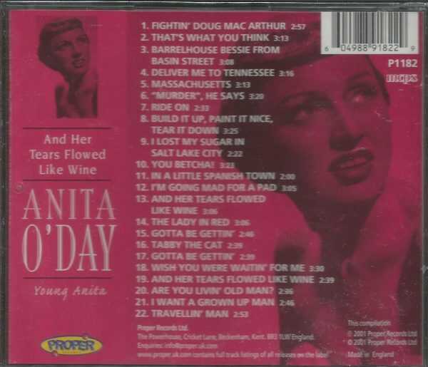 ANITA O'DAY - CD - And Her Tears Flowed Like Wine - BRAND NEW - Image 3