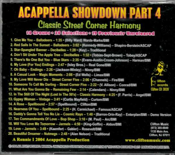 Acappella Showdown - Part 4 - CD - Brand New - Image 3