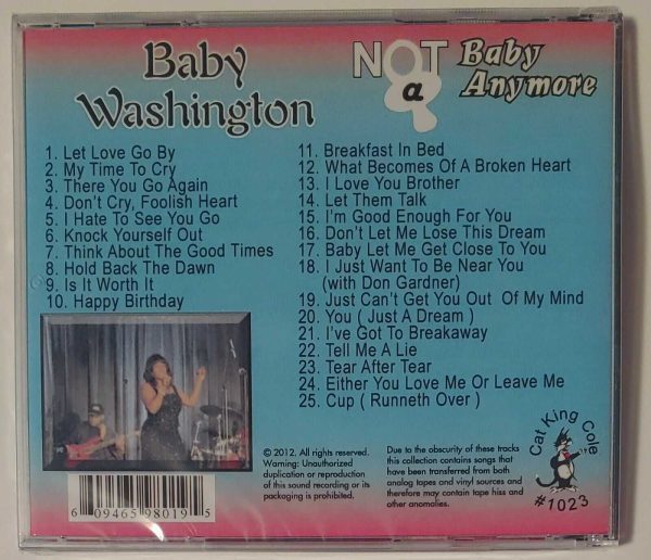 BABY  WASHINGTON  -  NOT A BABY  ANYMORE   CD     BRAND NEW