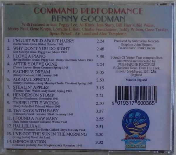BENNY GOODMAN - Band - CD - Command Performance - BRAND NEW - Image 3
