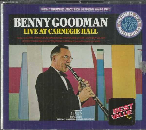 BENNY GOODMAN - CD - Live At Carnegie Hall - 2 DISCS - VERY GOOD CONDITION