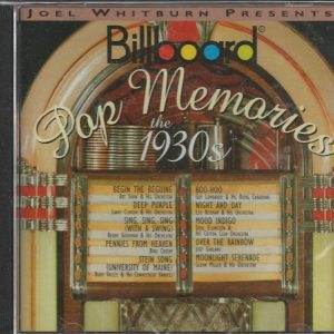 BILLBOARD POP MEMORIES CD - THE 1930S   BRAND NEW   VARIOUS ARTISTS
