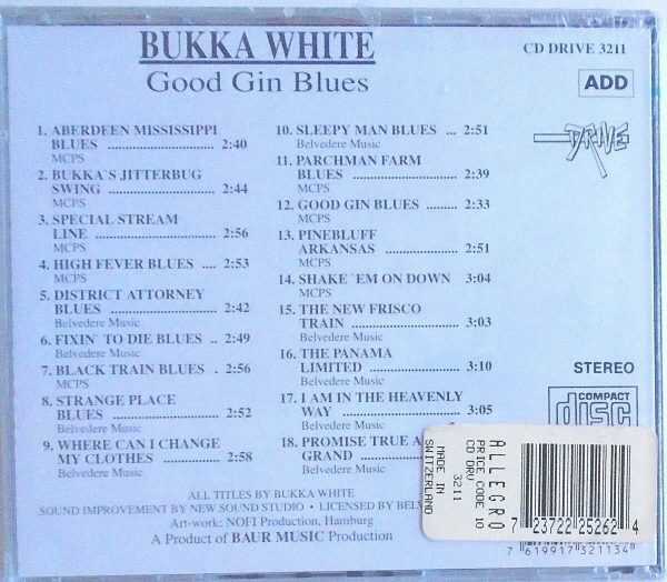 BUKKA WHITE - CD - Good Gin Blues - BRAND NEW - Image 3