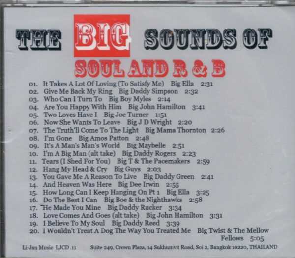 Big Sounds Of Soul And R&B's - CD - Brand New - Image 3
