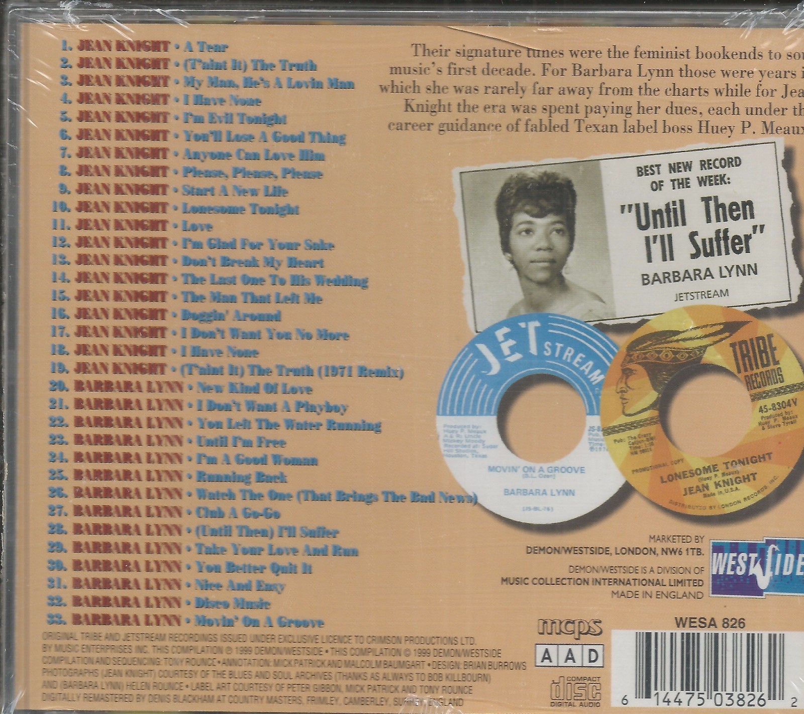 Blue Soul Belles Vol. 2 CD - by Jean Knight and Barbara Lynn BRAND NEW RARE! - Image 3
